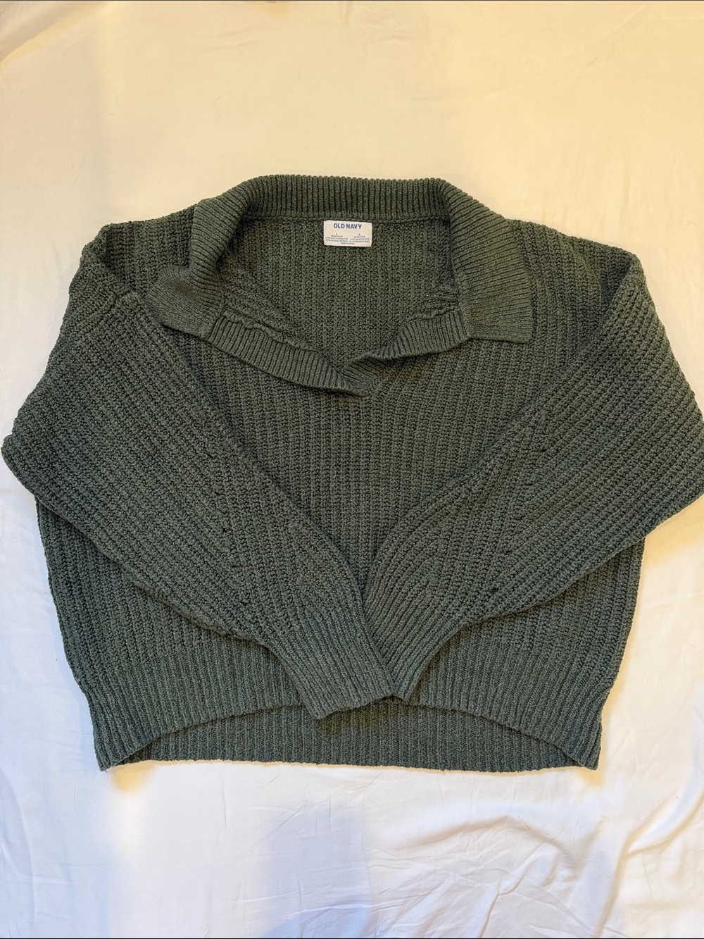 Old Navy Olive Cowl Neck Knit Sweater
